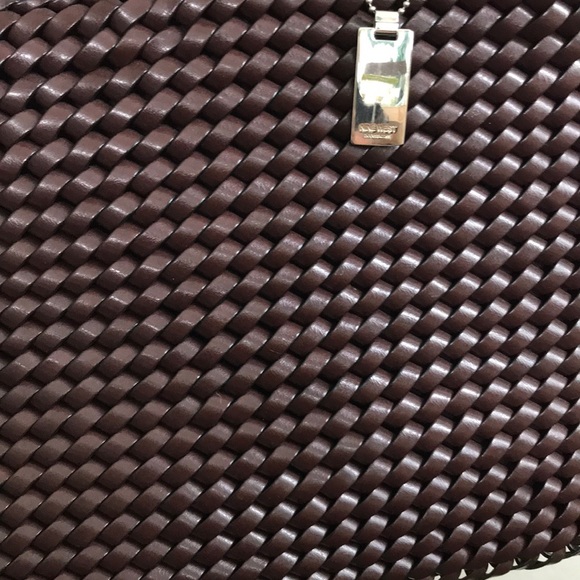 Nine West Dark Brown Woven Vegan Leather Purse - Picture 2 of 7